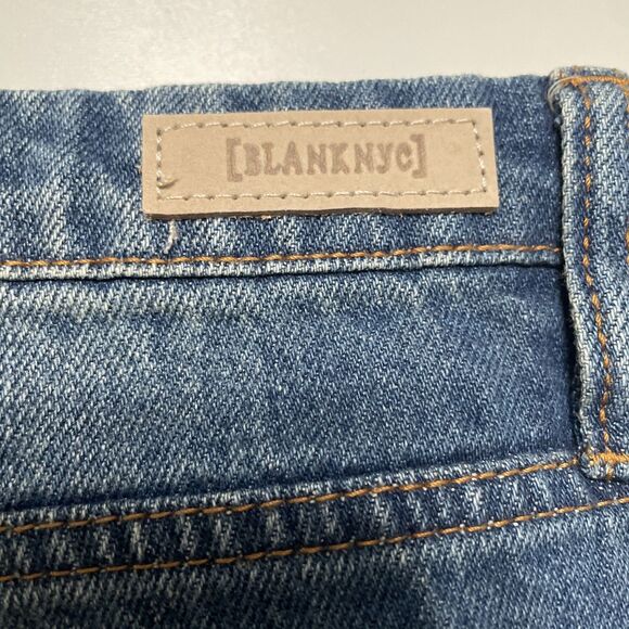 Blank NYC 18W Shorts Denim High Rise Womens Cutoffs Distressed Sustainable NWT - Picture 7 of 11